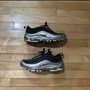 Nike Air Max 97 Metallic Silver and Black Shoes